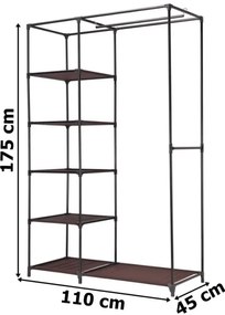 Šatníková skriňa KAJA VITTO hnedá