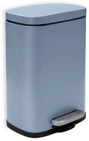 Svetlomodrý nášľapný oceľový odpadkový kôš 5 l Akira – Spirella