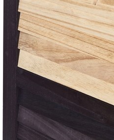 Drevený 4-dielny skladací paraván 170 x 164 cm svetlé drevo BRENNERBAD Beliani