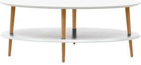 Biely konferenčný stolík so zníženou spodnou doskou Ragaba OVO