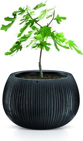 Obal na kvetináč s vložkou Bowl šedý