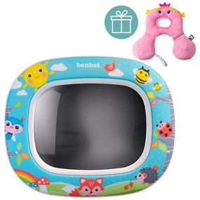 Zrkadielko detské Night&Day - lesní kamaráti 0m+ Nákrčník s opierkou hlavy, Princess 0-12 m