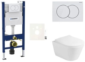 Cenovo zvýhodnený závesný WC set Geberit do ľahkých stien / predstenová montáž + WC Glacera Ava SIKOGESAVAD01, 1 ks
