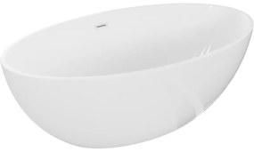 Mexen Nike, voľne stojaca vaňa 175 x 100 cm, biela, biely prepad, 54071751000-20