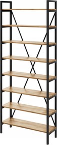 Regál Loft industriálny na knihy dub D8-40 100 cm