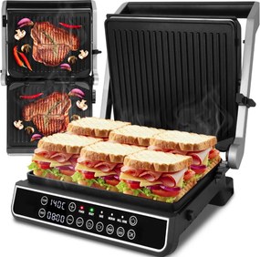 Elektrický kontaktný gril SM5000W-PRO s LED displejom – 2500 W