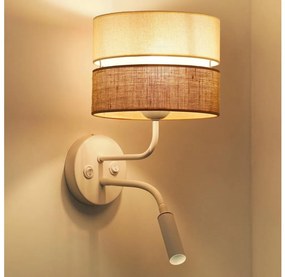 Brilagi - Nástenná lampa ROYAL YUTE 1xE27/15W/230V + 1xG9/6W béžová/krémová/biela