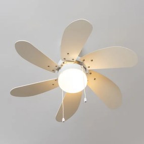 ZEVENTI - Stropný ventilátor FAMARA 1xE14/60W/230V biela