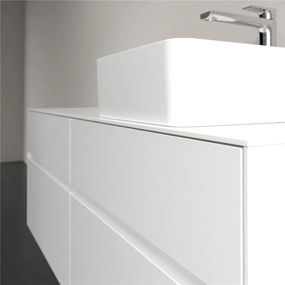 VILLEROY &amp; BOCH Collaro závesná skrinka pod umývadlo na dosku (umývadlo vpravo), 4 zásuvky, 1400 x 500 x 548 mm, Glossy White, C04700DH