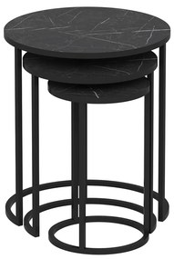 Skladací stôl Gloria Black, 3 ks