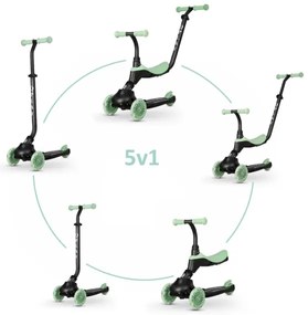 QPlay - Detská kolobežka 5v1 SEMA zelená