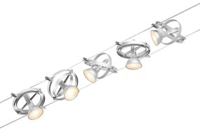 Paulmann 94436 - SADA 5xGU5,3/10W Bodové svietidlo CARDAN 230V matný chróm