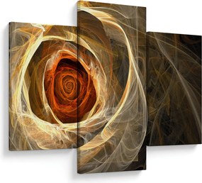 Obraz - Abstraktné ruže v ohnivých farbách (90x60 cm)
