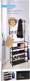 Home Elements Vešiak na oblečenie so 4 policami, 60 x 26 x 155 cm