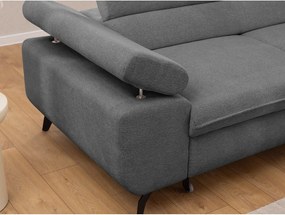 Sivá ženilková rohová pohovka (pravý roh/do L) Marbeya – Ropez