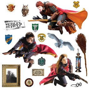 Samolepiaca dekorácia Harry Potter Metlobal, 30 x 30 cm