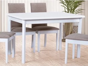 Obdĺžnikový jedálenský stôl Maxim 120x80 cm, bielená borovica/biely%