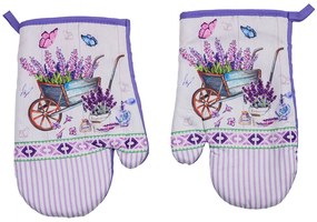 Sada 2 fialových chňapiek s magnetom LAVENDER