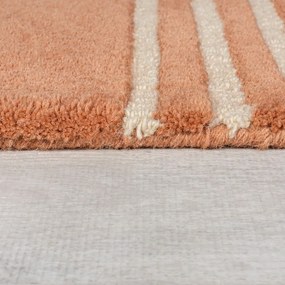 Ručne tkaný vlnený koberec v terakotovej farbe 120x180 cm Lozenge Terracotta – Flair Rugs