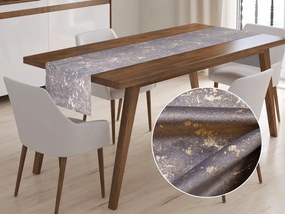 Biante Zamatový behúň na stôl Isabela IBL-002 Gold Design sivý 20x120 cm