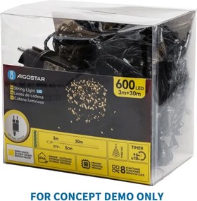 Aigostar - LED vonkajšia vianočná reťaz 1500xLED/8 funkcií 33m IP44 teplá biela