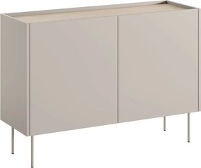 Komoda Desin 120 cm dvojdverová - kašmír / dub nagano