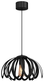 Luminex Luster na lanku ORCHID 1xE27/60W/230V čierna 4098