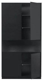 Čierna modulárna skrinka z borovicového dreva 110x210 cm Finca – WOOOD