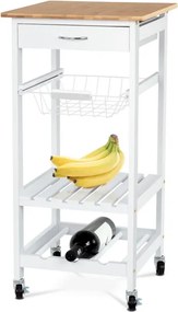 Servírovací stolík biely DR-044