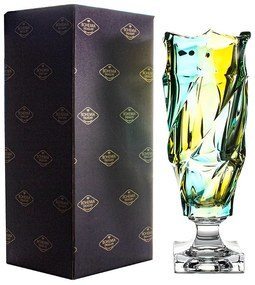 KRIŠTÁĽOVÁ VÁZA BOHEMIA FLAMENCO LEMON 380MM
