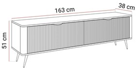 TV stolík TURNER čierny 163cm