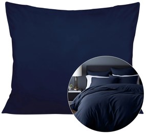 SATÉNOVÁ OBLIEČKA NA VANKÚŠ 50X80 CM TMAVOMODRÁ
