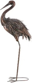 Kovová volavka v medenom dizajne 81 cm