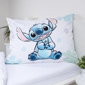 Jerry Fabrics Bavlnené obliečky 140x200 + 70x90 cm - Lilo and Stitch "Ohana White"