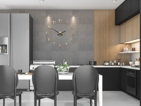 Nástěnné samolepící hodiny Amadeus 75 cm šedohnědé