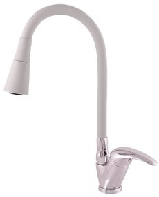 Drezová batéria RAV SLEZÁK SÁZAVA so silikónovým ramienkom sivá / chróm SA506.0/13S, 1 ks