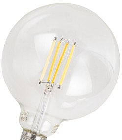 Stmievateľná LED žiarovka E27 G125 číra 7W 806lm 2700-6500K