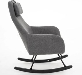 Hojdacie kreslo Galileo, stredne šedá tkanina