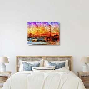 Sklenený obraz - Golden Gate, San Francisco, Kalifornia (70x50 cm)
