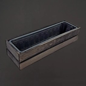 AMADEA Drevený obal s hrantíkom morený, 61,2x19,6x15cm, český výrobok