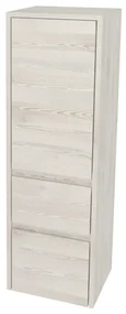 Mereo, Mereo Opto kúpeľňová skrinka vysoká 125 cm, pravé otváranie, Multidecor, White Loft Pine, MER-CN995PWLP1