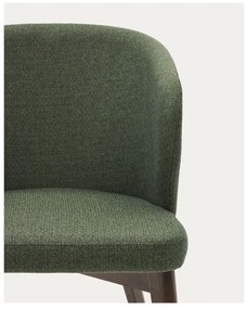 Tmavozelené čalúnené jedálenské kreslo Darice – Kave Home