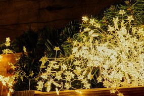 DECOLED Svetelná reťaz LED, 5 m, teplá biela, 400 diód, hviezdy