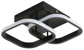 Toolight Toolight, LED stropné svietidlo 23x23cm, 22W, 3000K, LHJ074-C, čierna matná, OSW-50034
