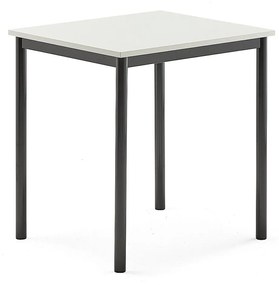 Stôl SONITUS, 700x600x720 mm, HPL - biela, antracit