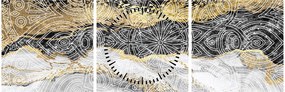 Obraz - Mandala v mramore (s hodinami) (90x30 cm)