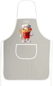 Kuchynská zástera Pasta EMI, sivá