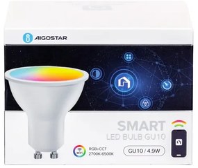 Sada 4x LED RGBW stmievateľných žiaroviek Smart GU10/4,9W/230V 2700-6500K - Aigostar