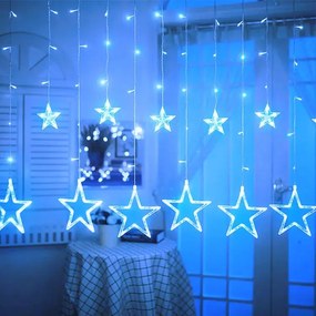 Vianočné osvetlenie – svetelný záves 4m 138 LED | hviezdy