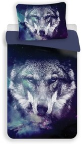 3D obliečky z mikrovlákna BLUE WOLF, modré Rozmer obliečky: 70 x 90 cm | 140 x 200 cm